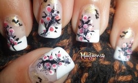 Blooming Trees Nail art design inspired by Iuli's Nails Art Design