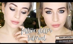 FESTIVE GLITTER MAKEUP TUTORIAL #ad