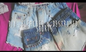 DIY Bleached and Distressed shorts!!