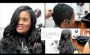 Full sew in with leave out and deep side part!