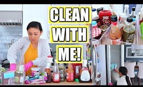 CLEAN WITH ME! | Deep Cleaning + Organizing the Fridge!