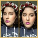 Peachy Bronze Eyes And Face. Magenta Purple Lips!