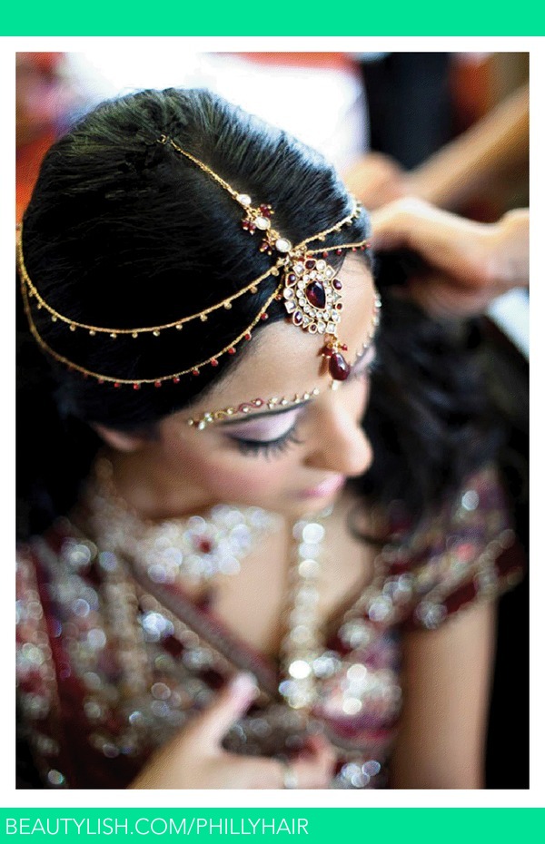 Radha's Indian Wedding Hair + makeup | Philly Hair M.'s (Phillyhair) Photo  | Beautylish