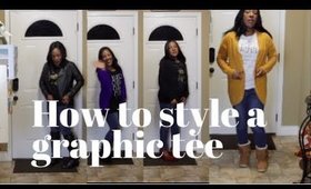 HOW TO STYLE A GRAPHIC TEE/TSHIRT IDEAS/COLLAB WITH POSITEVELY GIEZEL