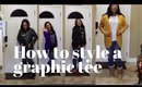 HOW TO STYLE A GRAPHIC TEE/TSHIRT IDEAS/COLLAB WITH POSITEVELY GIEZEL