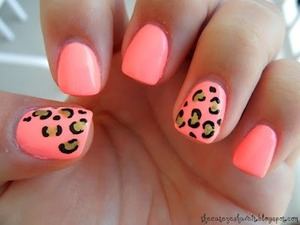 #Nails #Art #Nice #Leopard #Pattern #pink #love #live #laugh