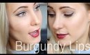 Drugstore Burgundy Lips & Easy Cat Eye Liner Makeup Tutorial!
