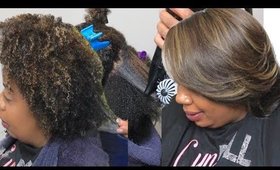 Silk Press on Natural hair! Her hair came out Amazing!