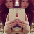 Long red hair, wavy