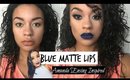 BLUE Matte Liquid Lipstick Tutorial | Amanda Ensing Inspired