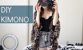 How to DIY A Scarf In to A Kimono! (No-Sew)