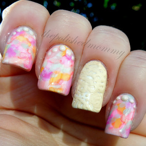 February Nail Art Challenge: Vintage. http://www.thepolishedmommy.com/2013/03/a-tale-of-vintage-wedding.html