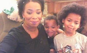 Me and my Kids hair Natural State Growing process  Igot 5boys  but 2 of them have long hair