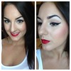Winged Liner and Red Lip