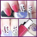Pink Leopard Nails 