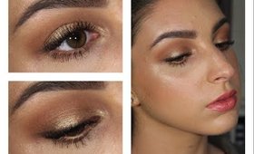 Gold Eyes & Glowing Skin | Makeup Tutorial ♥