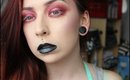 Makeup Play: Tribal Inspired Red Eyes and Black Lips