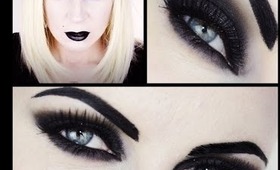 Black & White Vamp Makeup for Halloween (in SLOVENIAN)