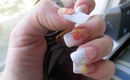 Citrus Glitter nails Easy