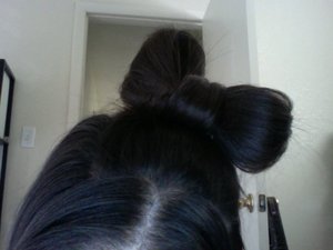 My awesome hair bow I did myself! first try! :)