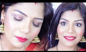 Karvachauth Get Ready With Me Makeup & Hair | SuperPrincessjo