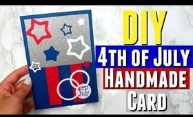 DIY Handmade 4th of July Card using Silhouette Cutting Machine, DIY Pinterest Independence Day Card