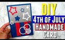 DIY Handmade 4th of July Card using Silhouette Cutting Machine, DIY Pinterest Independence Day Card