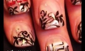 UFC TAPOUT ultimate fighting championship nails: robin moses sports nail art tutorial 507
