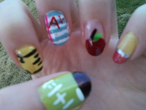 Back to school nails.(: