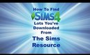 How to find lots you've downloaded from The Sims Resource!