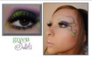 Makijaż kreatywny Green Swirls - tutorial