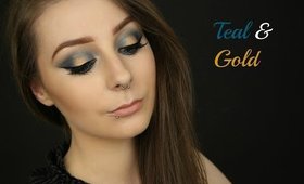 Smokey Eyes: Teal and Gold