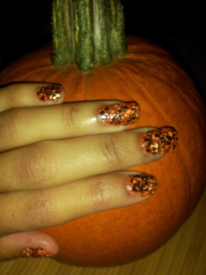 Halloween dots nail color...use maybelline color show polka dots in (DOTTY 59)!!