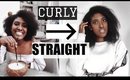 First time straightening my natural hair after 3 years // janet nimundele