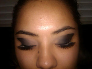 Dramatic Winged Eye. *excuse my skin... face wasn't done yet ;)