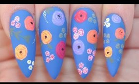 How To: Matte Retro Floral Nails Inspired by Rifle Paper Co.