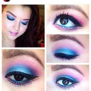 Bright colorful eye look 
