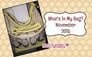 What's In My Bag!?? | November 2015 | PrettyThingsRock