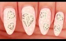 Diamonds on Pastel Pink nail art