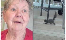 GRANDMA CHOKES SQUIRRELS!? (Itty Bitty Vlog 04/07/13)