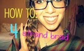 how to make a 4 strand braid