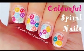Colorful Spirals Nails