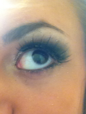 Basic silver glitter & smokey look for any night out!