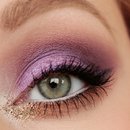 Purple with gold glitter