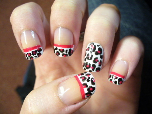Leopard French Tip! | Angela M.'s (elegantnails) Nail Art Gallery ...