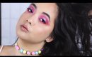 Electric " Halo eye " makeup tutorial