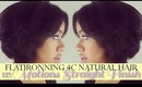 Flat Ironning 4C Natural Hair with Motions Straight Finish Kit