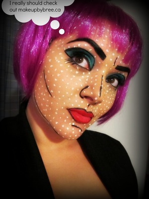 Here is a close up of the Pop Art look I created. 