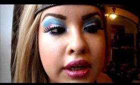 Mz. Latina Glam's Gliterry Look using Glama Girl Cosmetics