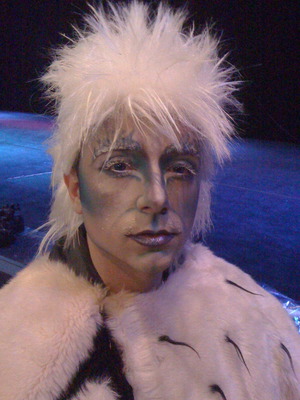I created a cirque du soleil type make up for a video used for Cast member christmas video.